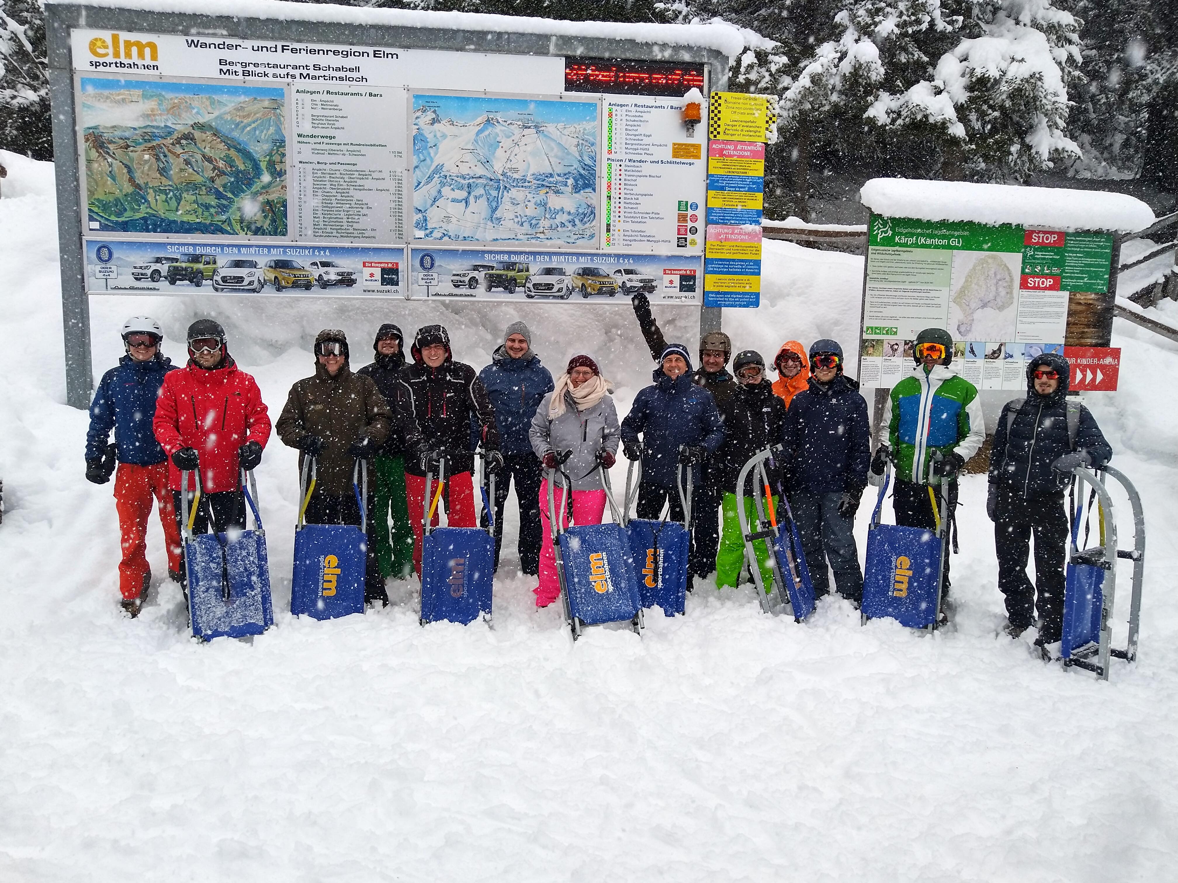 The Zurich team goes sledging!